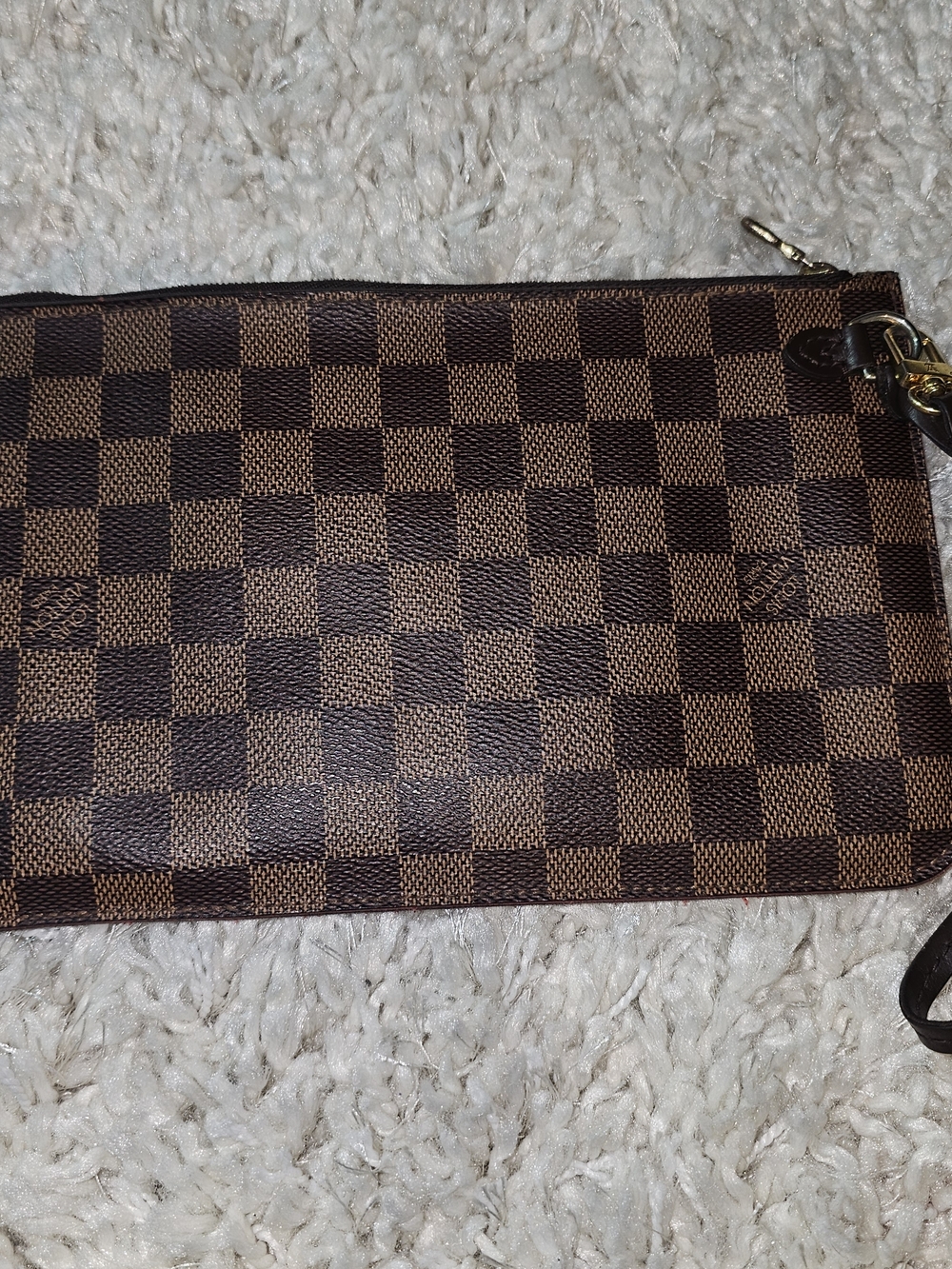 Louis Vuitton Neverfull MM Pochette Pouch/Clutch in Damier Ebene Canvas - Picture 3 of 8